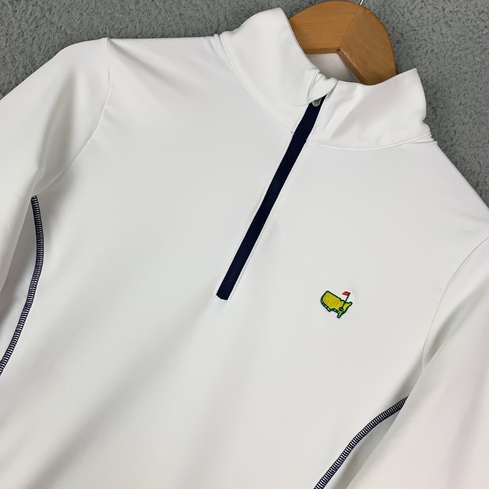 Magnolia Lane Masters Shirt Women's Medium M White Tech 1/4 Zip Golf Performance